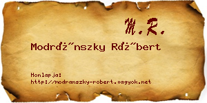 Modránszky Róbert névjegykártya